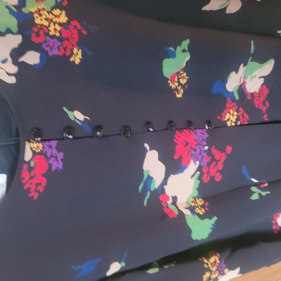 Evan Picone 100%‎ Silk long sleeve Lined Smocked SZ. 8 Midi Dress NWT - Picture 3 of 12